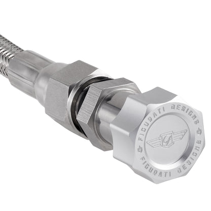 Performance Magnetic Transmission Oil Dipstick for GM 8L90E/8L45E - Curved Silver