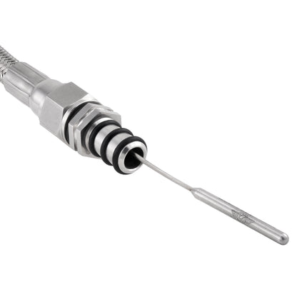 Performance Magnetic Transmission Oil Dipstick for GM 8L90E/8L45E - Curved Silver
