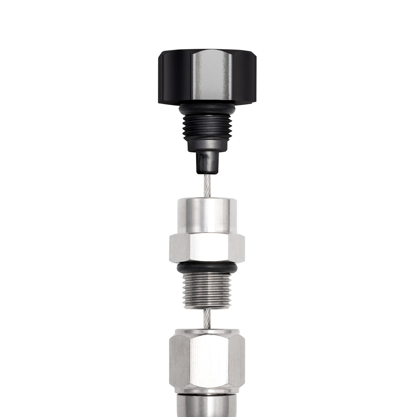 Performance Magnetic Engine Oil Dipstick for GM LS - Curved Black