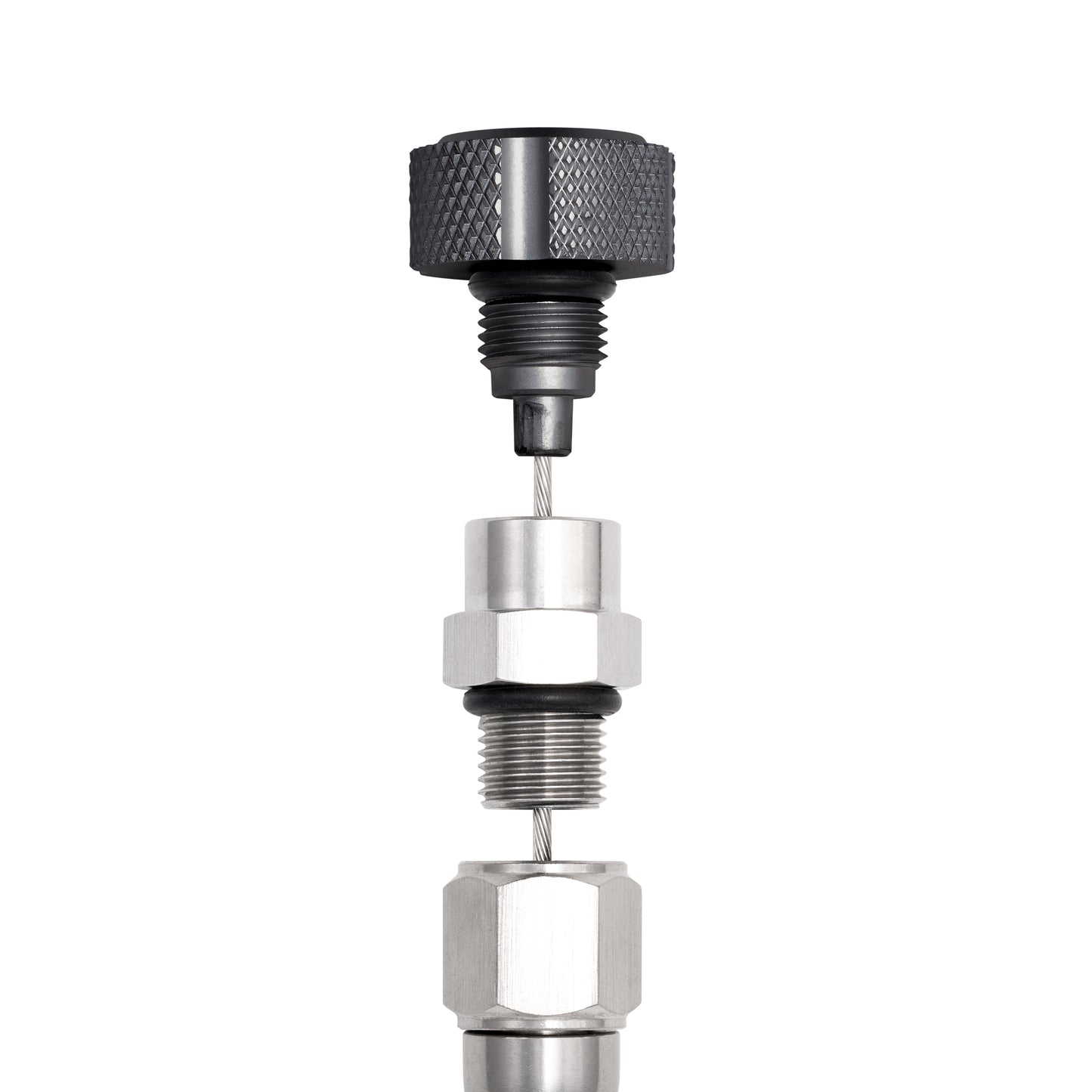 Performance Magnetic Engine Oil Dipstick for GM LS - Knurled Black