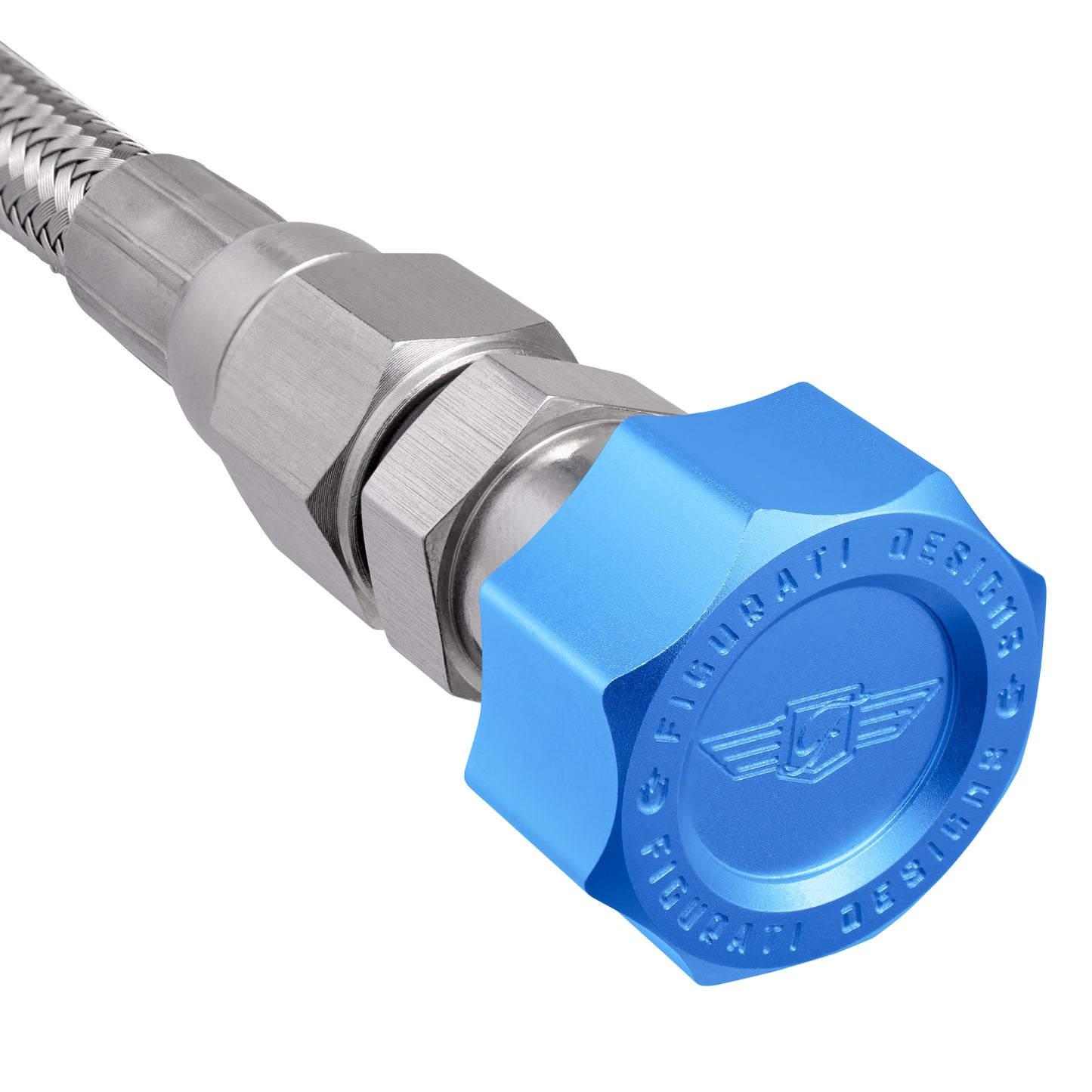 Performance Magnetic Engine Oil Dipstick for GM LS - Curved Blue
