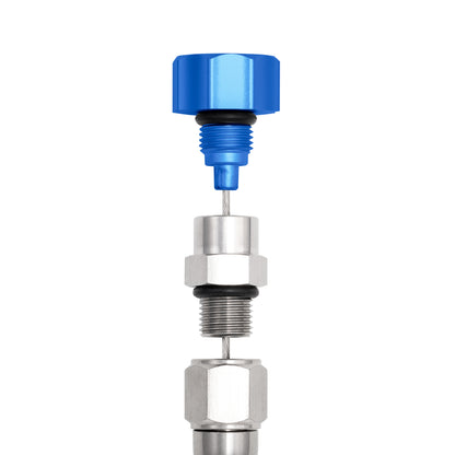 Performance Magnetic Engine Oil Dipstick for GM LS - Curved Blue