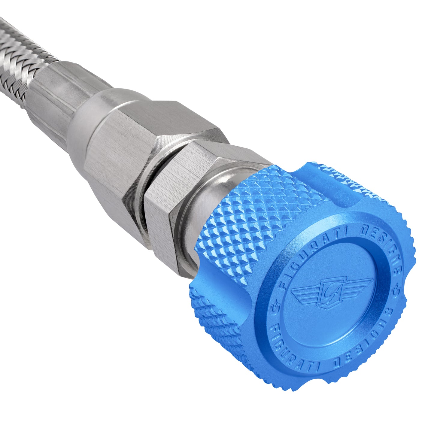 Performance Magnetic Engine Oil Dipstick for GM LS - Knurled Blue