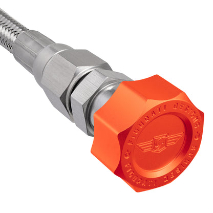 Performance Magnetic Engine Oil Dipstick for GM LS - Curved Orange