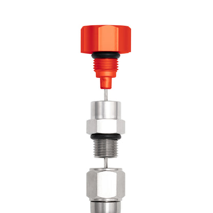 Performance Magnetic Engine Oil Dipstick for GM LS - Curved Orange