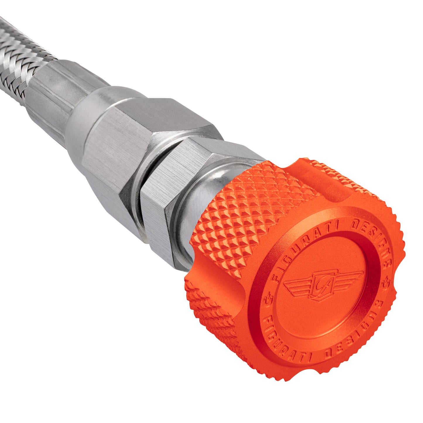 Performance Magnetic Engine Oil Dipstick for GM LS - Knurled Orange