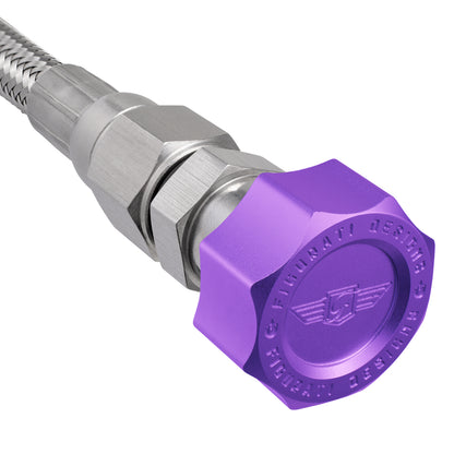 Performance Magnetic Engine Oil Dipstick for GM LS - Curved Purple
