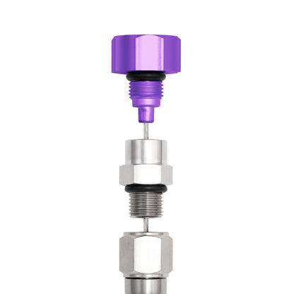 Performance Magnetic Engine Oil Dipstick for GM LS - Curved Purple