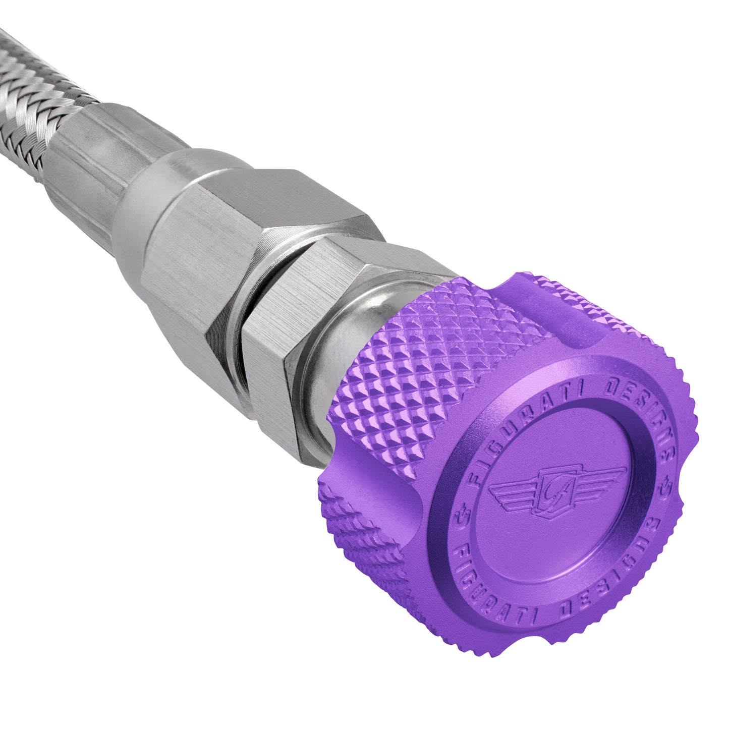 Performance Magnetic Engine Oil Dipstick for GM LS - Knurled Purple