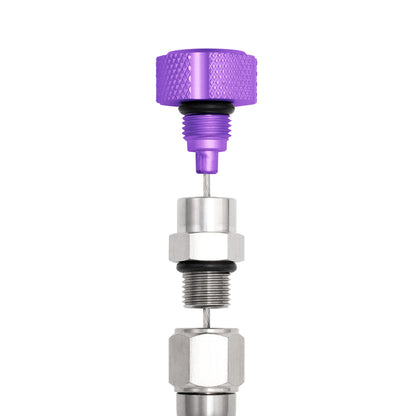 Performance Magnetic Engine Oil Dipstick for GM LS - Knurled Purple