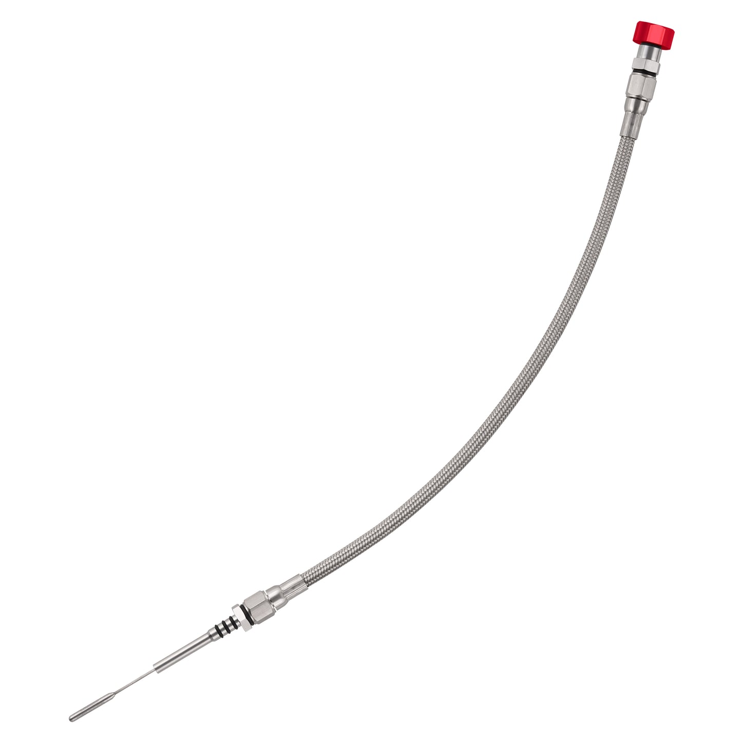 Performance Magnetic Engine Oil Dipstick for GM LS - Curved Red