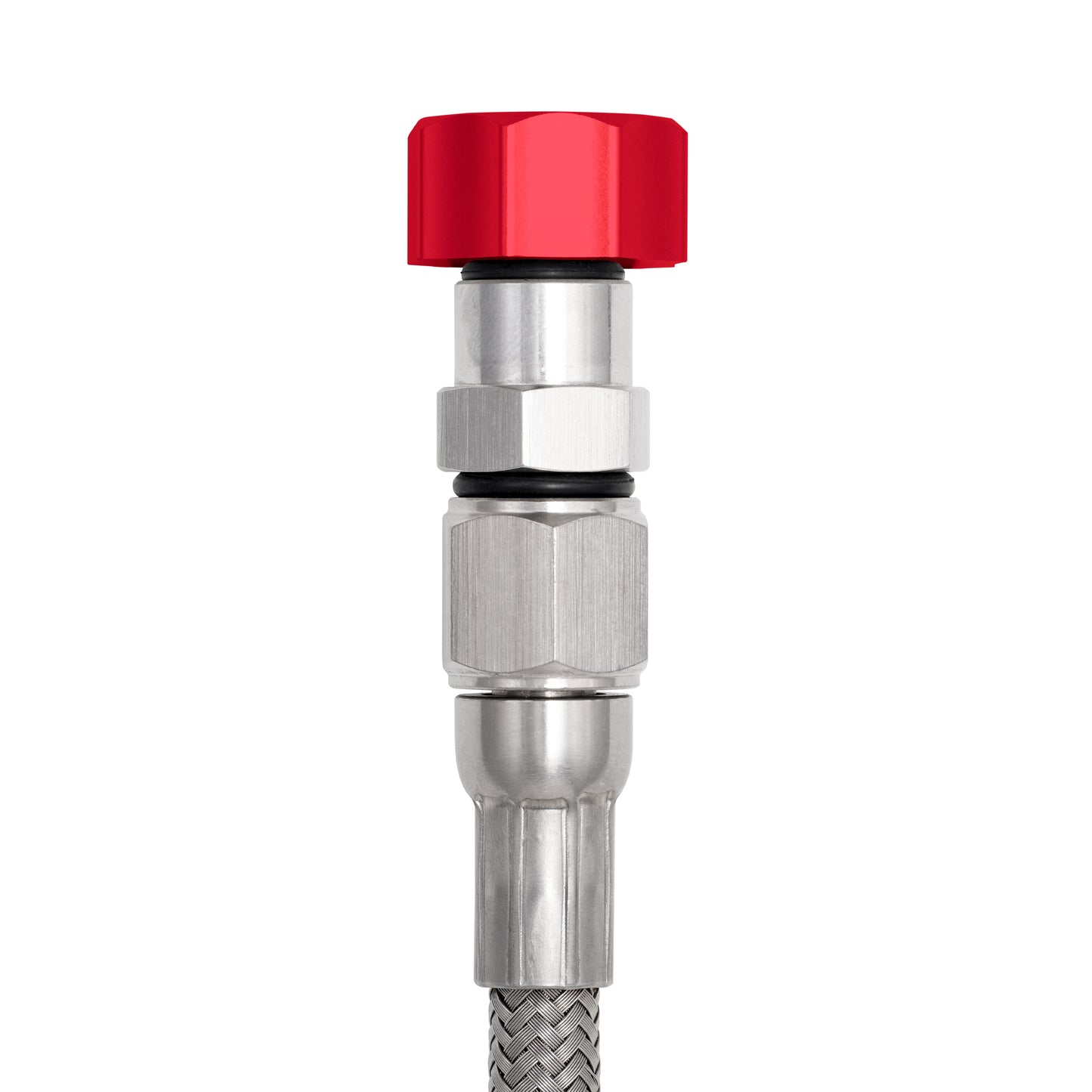 Performance Magnetic Engine Oil Dipstick for GM LS - Curved Red