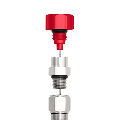 Performance Magnetic Engine Oil Dipstick for GM LS - Curved Red
