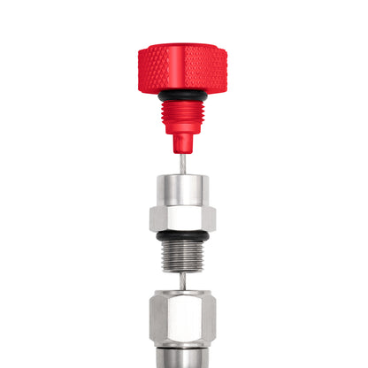 Performance Magnetic Engine Oil Dipstick for GM LS - Knurled Red