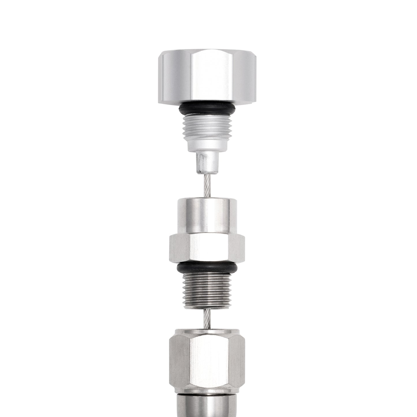 Performance Magnetic Engine Oil Dipstick for GM LS - Curved Silver
