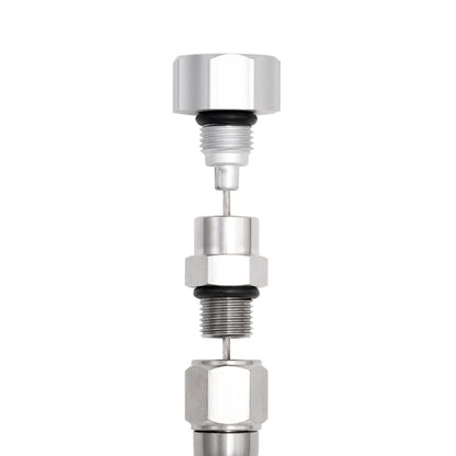 Performance Magnetic Engine Oil Dipstick for GM LS - Curved Silver