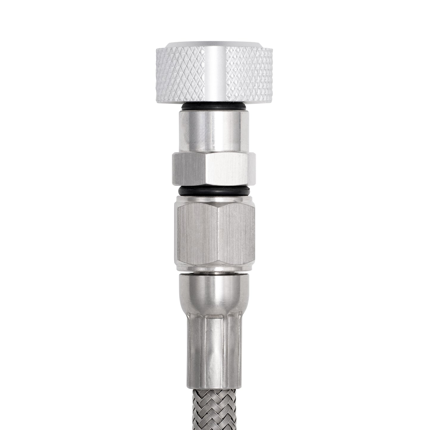 Performance Magnetic Engine Oil Dipstick for GM LS - Knurled Silver