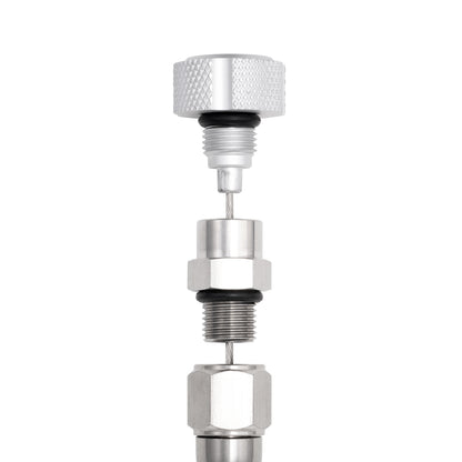 Performance Magnetic Engine Oil Dipstick for GM LS - Knurled Silver