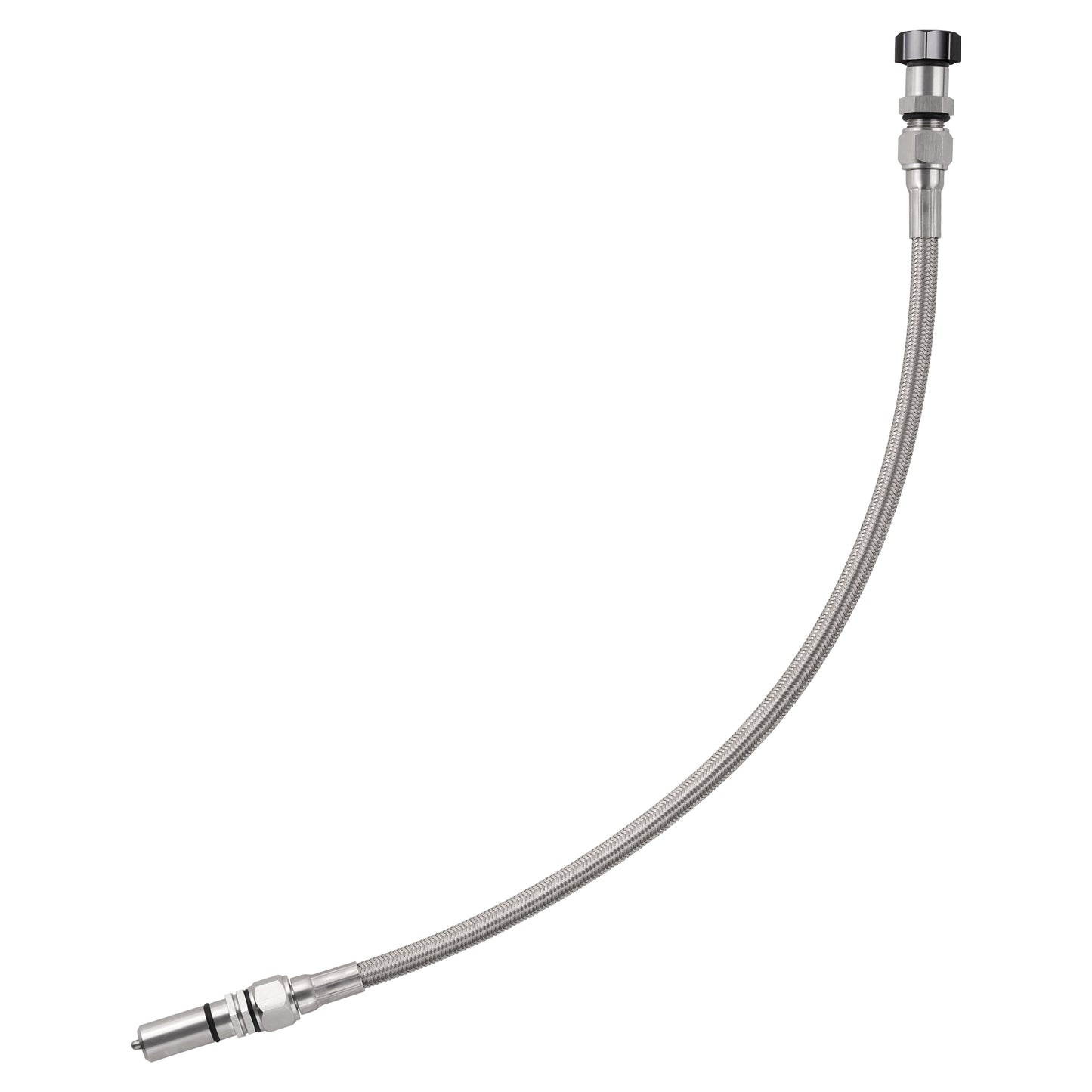 Performance Magnetic Transmission Oil Dipstick for GM TH350 - Curved Black