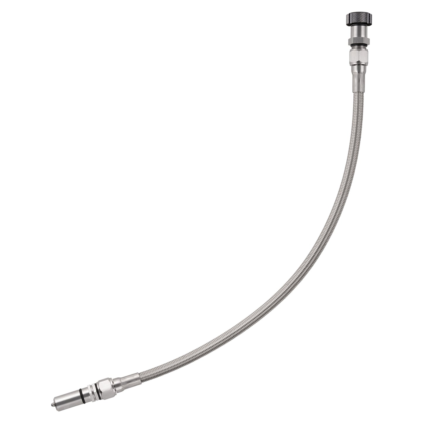 Performance Magnetic Transmission Oil Dipstick for GM TH350 - Knurled Black