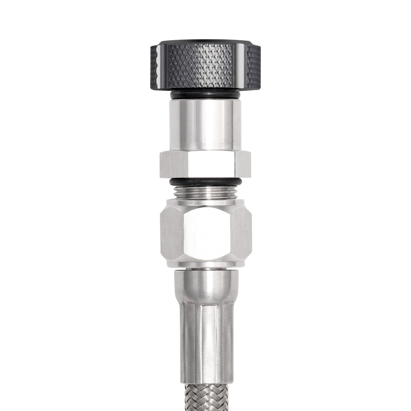 Performance Magnetic Transmission Oil Dipstick for GM TH350 - Knurled Black