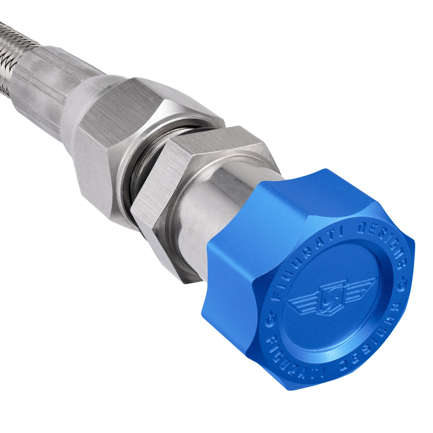 Performance Magnetic Transmission Oil Dipstick for GM TH350 - Curved Blue