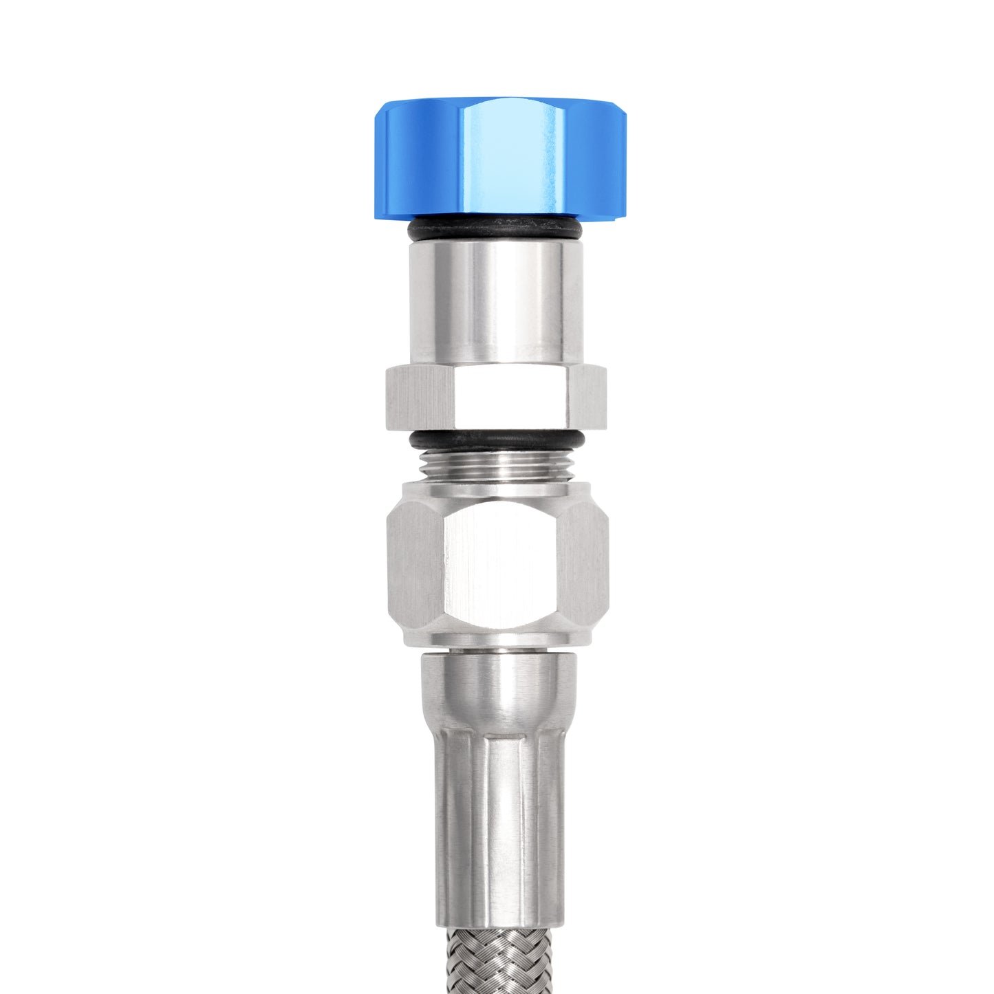 Performance Magnetic Transmission Oil Dipstick for GM TH350 - Curved Blue