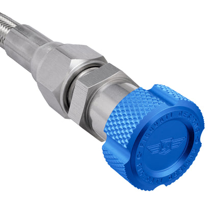 Performance Magnetic Transmission Oil Dipstick for GM TH350 - Knurled Blue