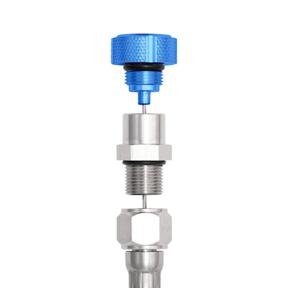 Performance Magnetic Transmission Oil Dipstick for GM TH350 - Knurled Blue