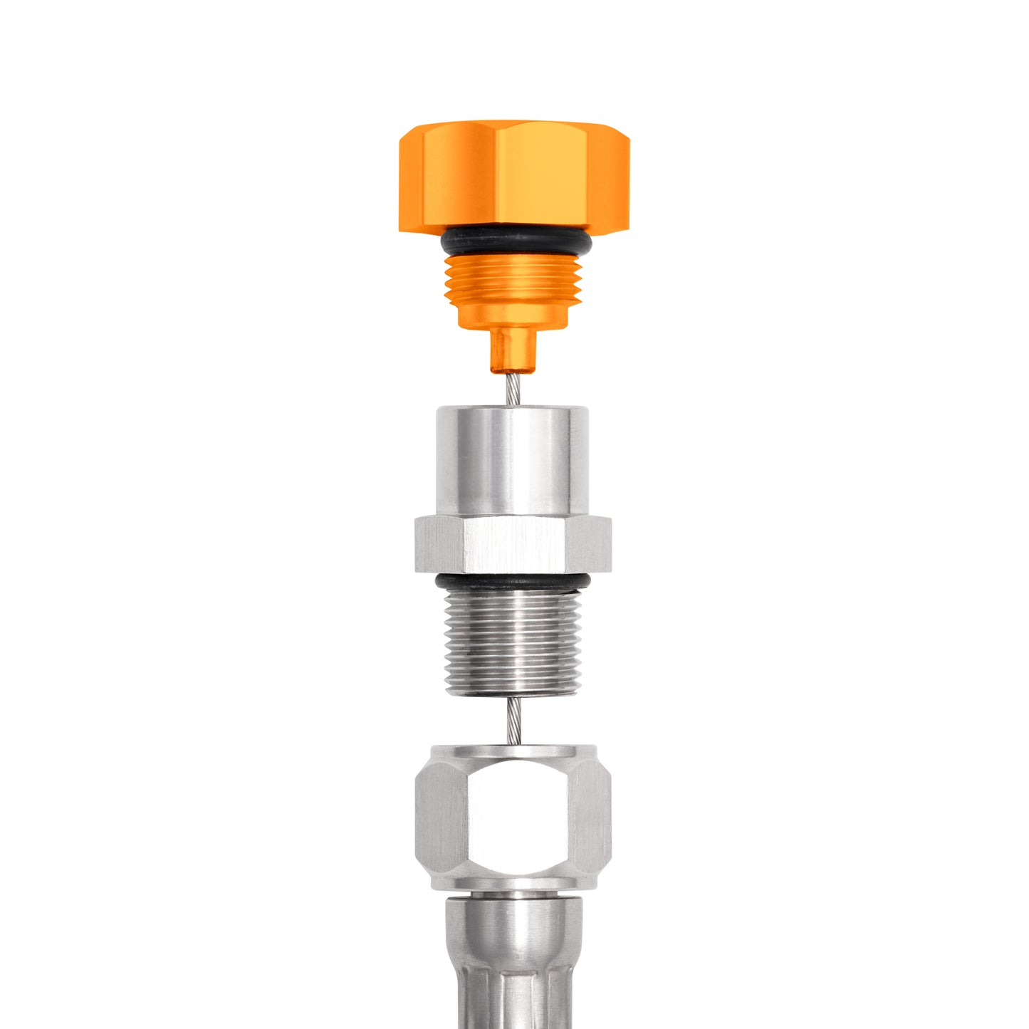 Performance Magnetic Transmission Oil Dipstick for GM TH350 - Curved Gold