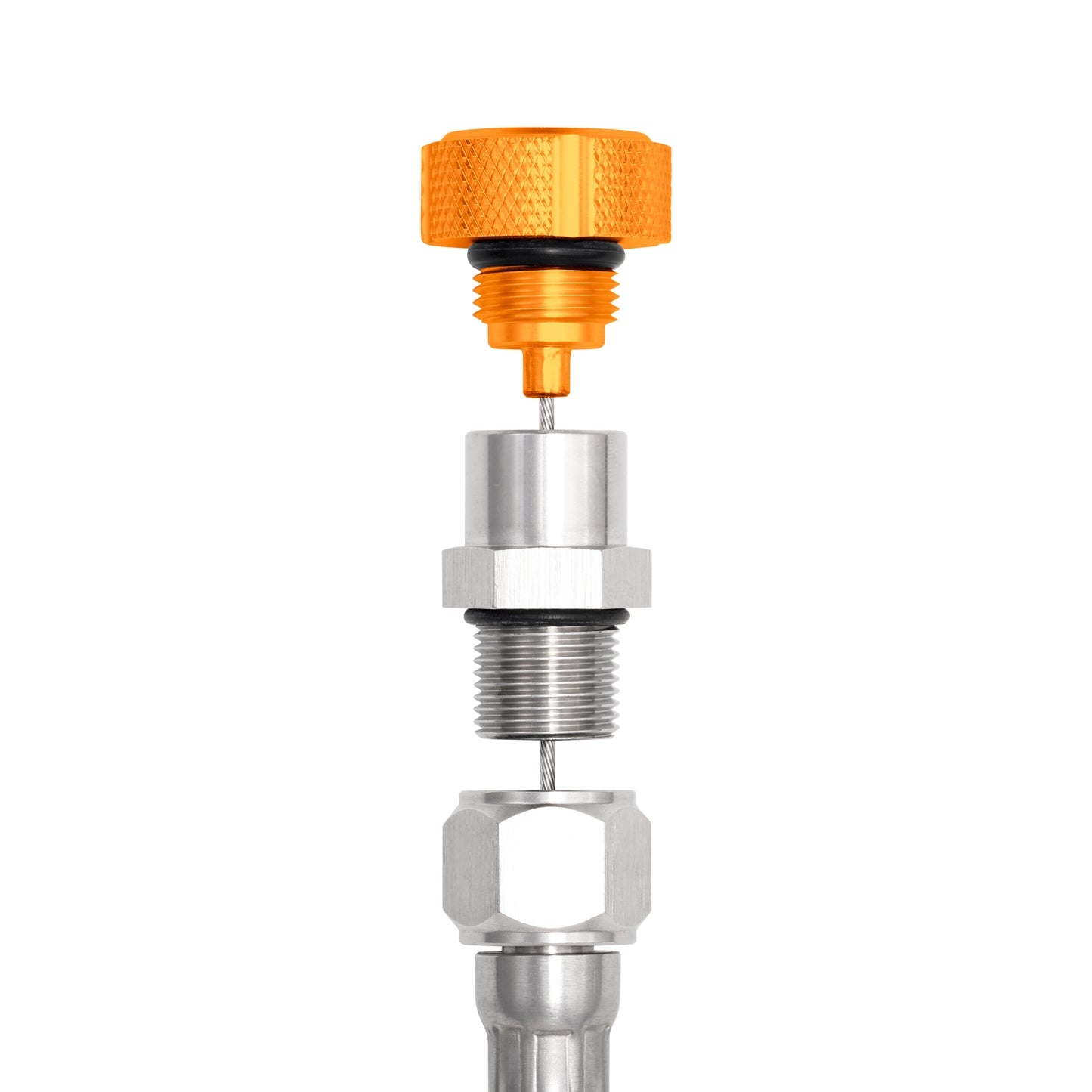 Performance Magnetic Transmission Oil Dipstick for GM TH350 - Knurled Gold