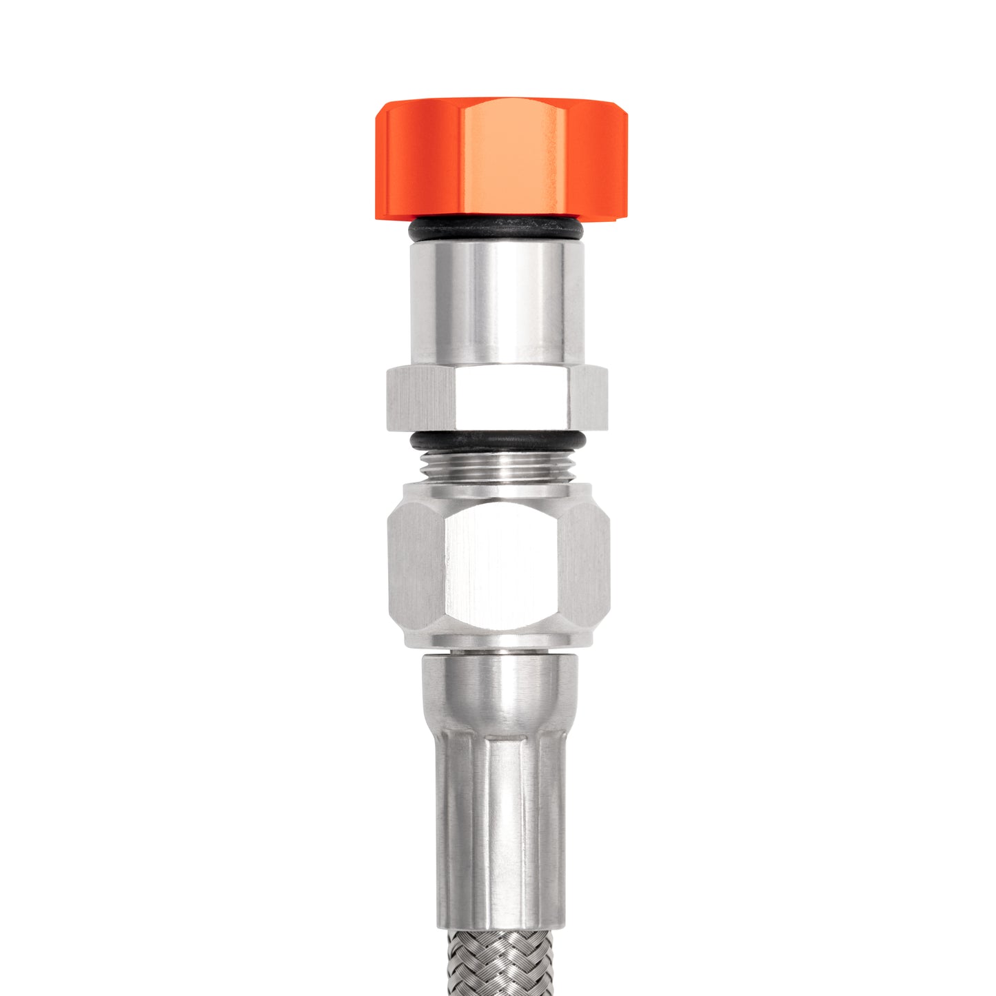 Performance Magnetic Transmission Oil Dipstick for GM TH350 - Curved Orange