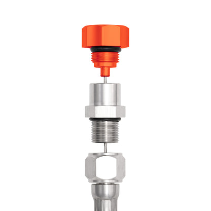 Performance Magnetic Transmission Oil Dipstick for GM TH350 - Curved Orange