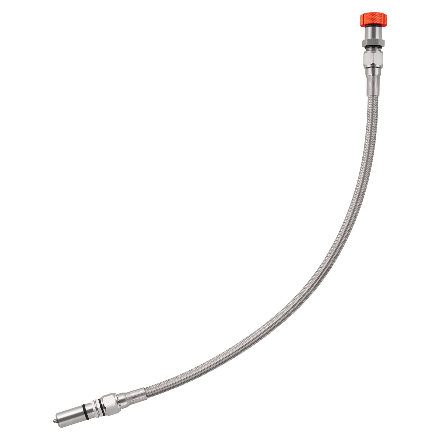 Performance Magnetic Transmission Oil Dipstick for GM TH350 - Knurled Orange