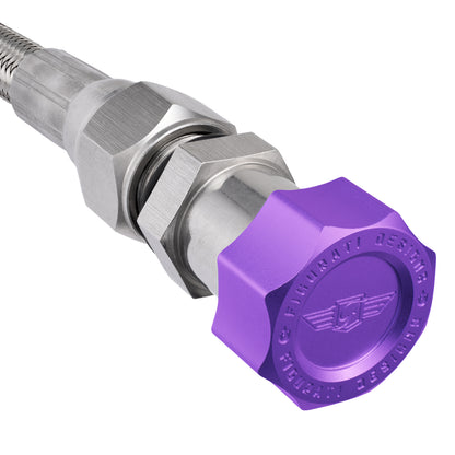 Performance Magnetic Transmission Oil Dipstick for GM TH350 - Curved Purple