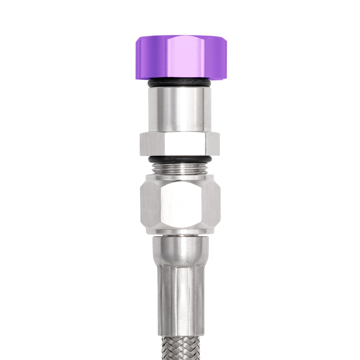 Performance Magnetic Transmission Oil Dipstick for GM TH350 - Curved Purple