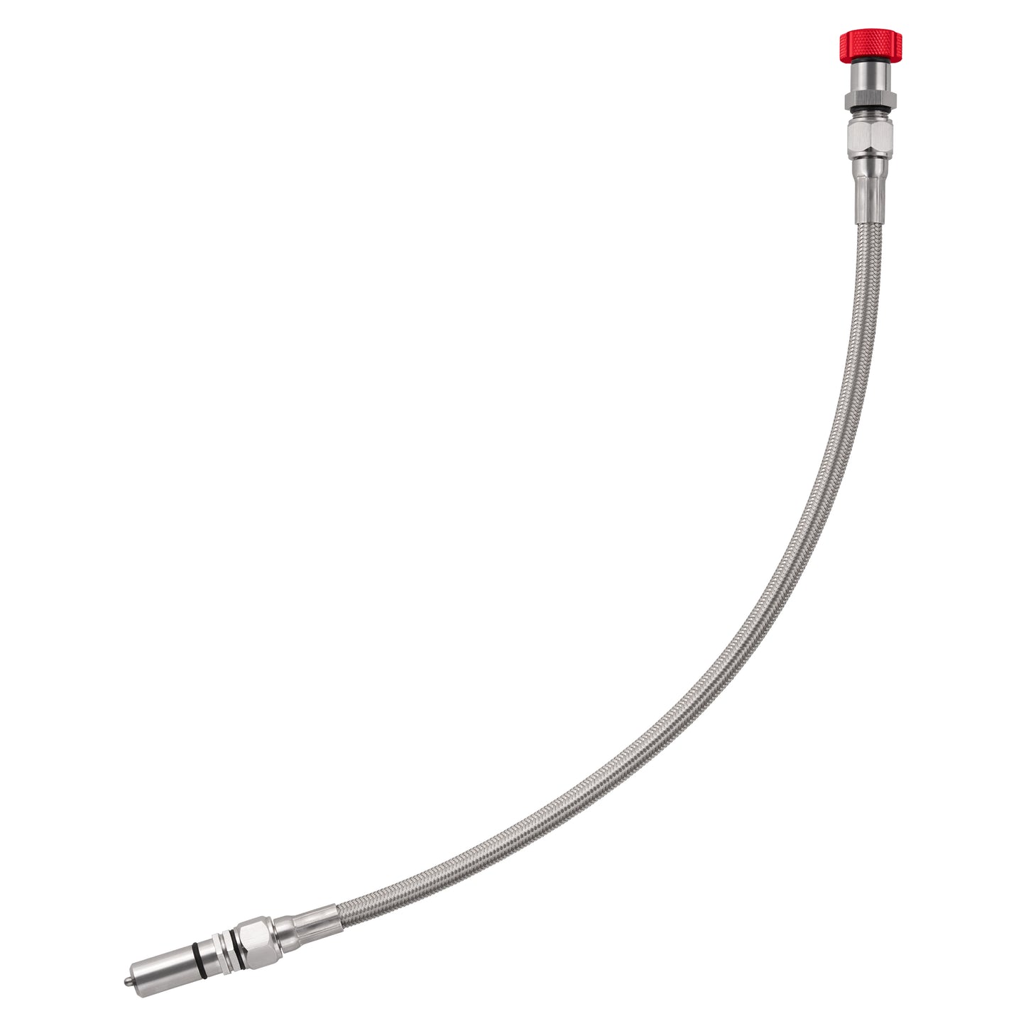 Performance Magnetic Transmission Oil Dipstick for GM TH350 - Knurled Red