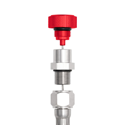 Performance Magnetic Transmission Oil Dipstick for GM TH350 - Knurled Red