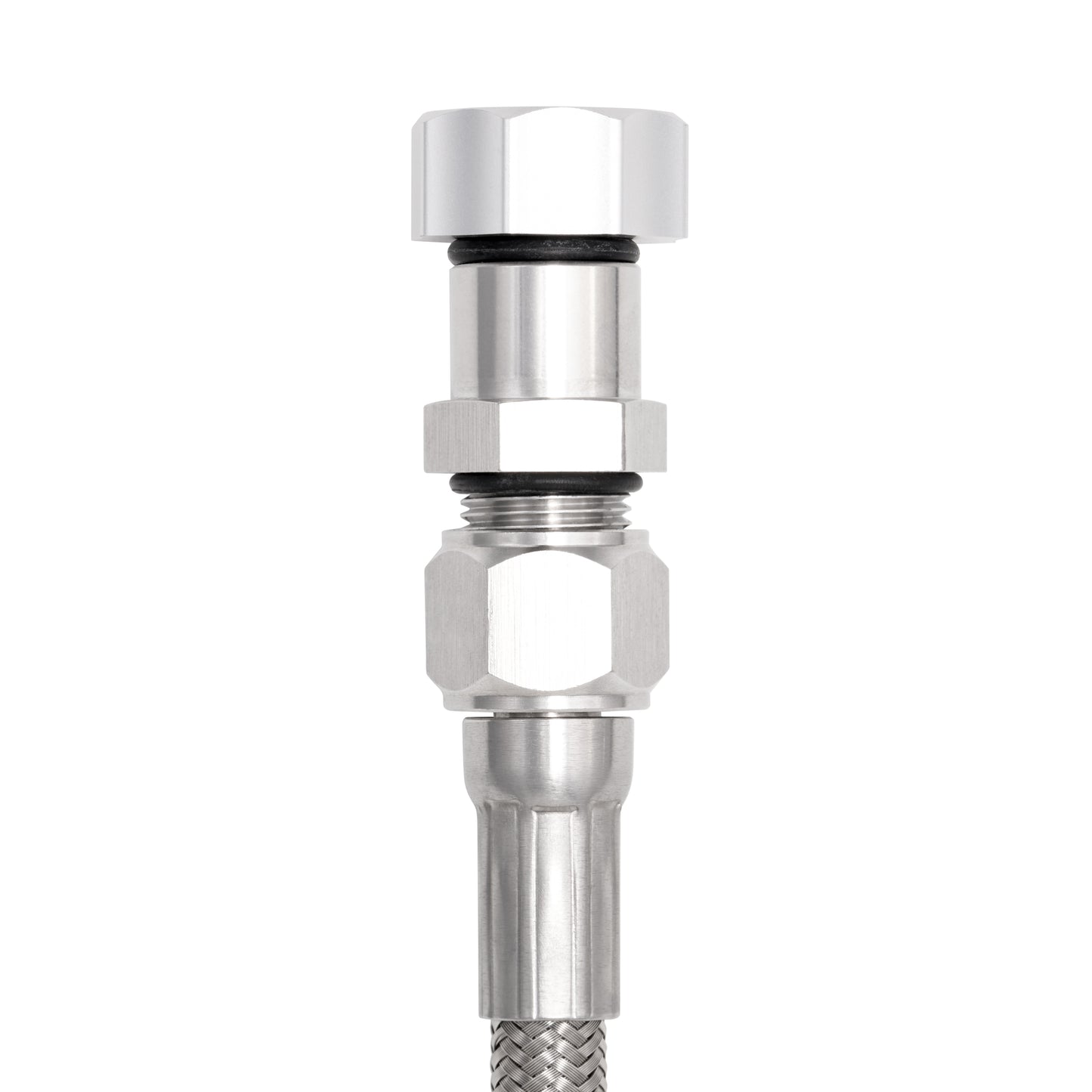 Performance Magnetic Transmission Oil Dipstick for GM TH350 - Curved Silver
