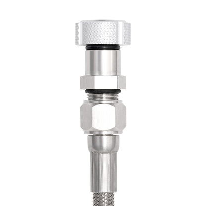 Performance Magnetic Transmission Oil Dipstick for GM TH350 - Knurled Silver