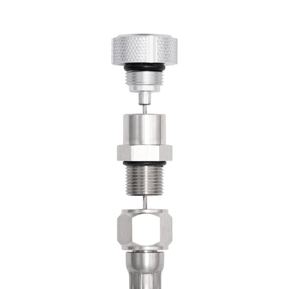 Performance Magnetic Transmission Oil Dipstick for GM TH350 - Knurled Silver