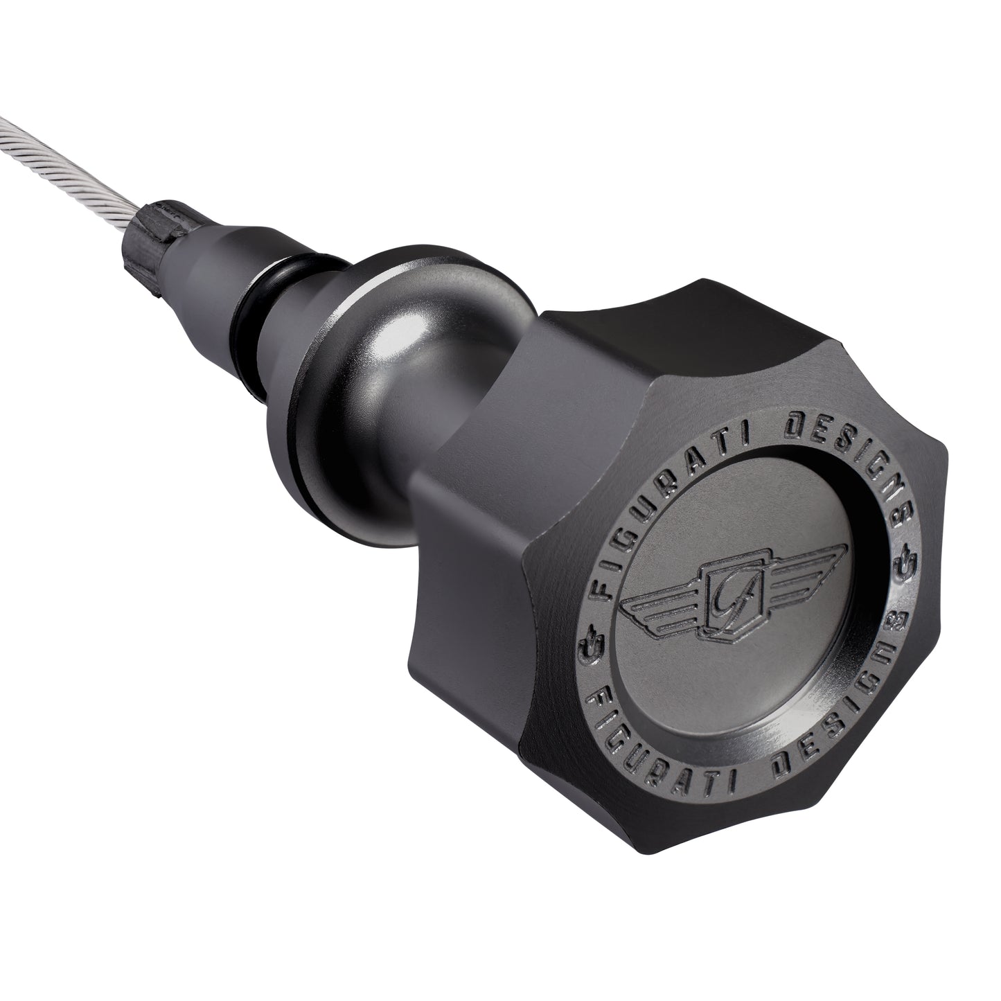 Performance Magnetic Engine Oil Dipstick for GM 6.6L V-8 L5P Duramax Turbo-Diesel - Curved Black
