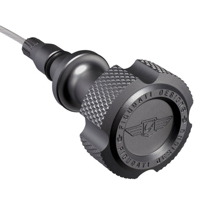 Performance Magnetic Engine Oil Dipstick for GM 6.6L V-8 L5P Duramax Turbo-Diesel - Knurled Black