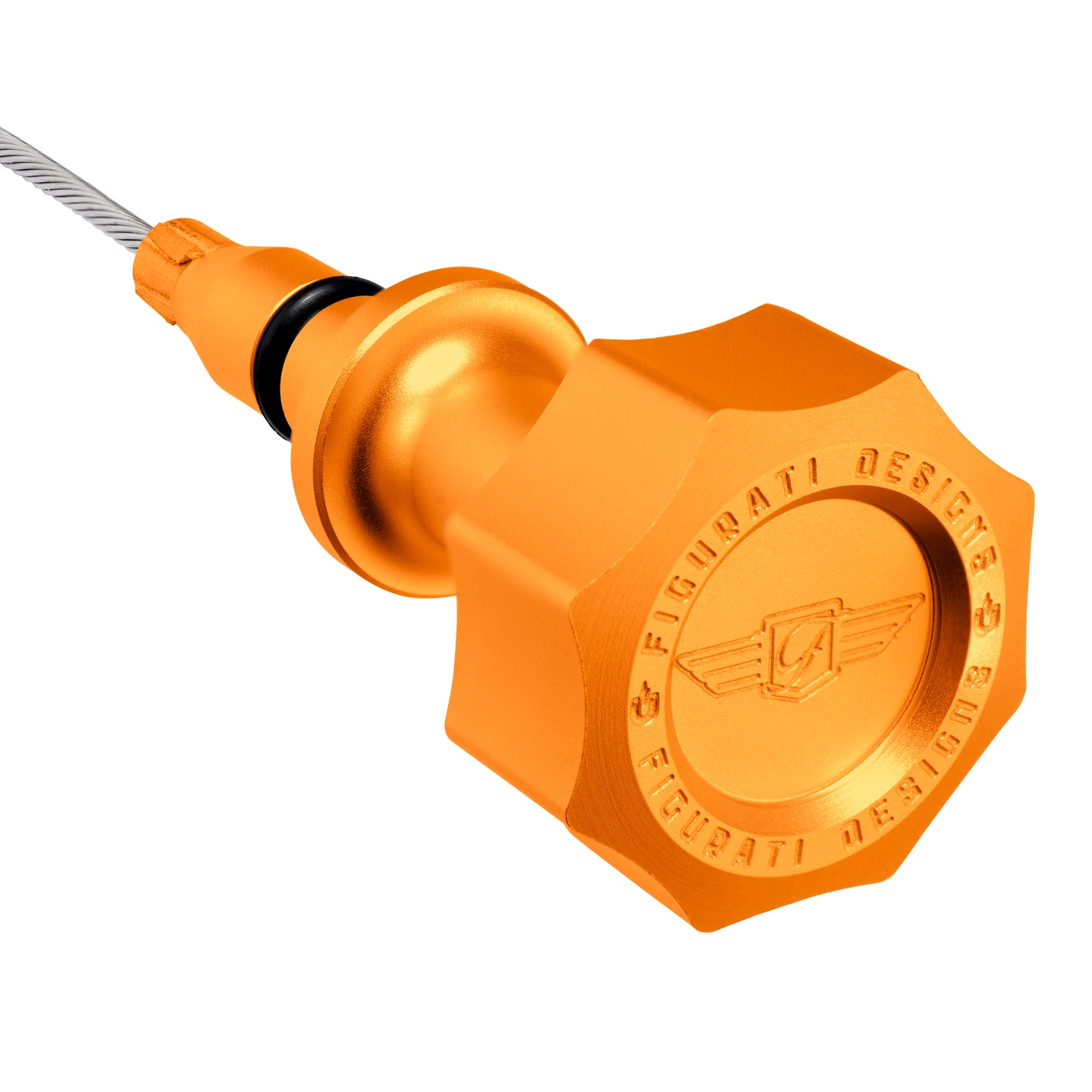 Performance Magnetic Engine Oil Dipstick for GM 6.6L V-8 L5P Duramax Turbo-Diesel - Curved Gold