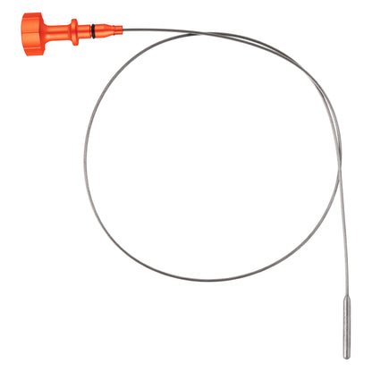 Performance Magnetic Engine Oil Dipstick for GM 6.6L V-8 L5P Duramax Turbo-Diesel - Curved Orange