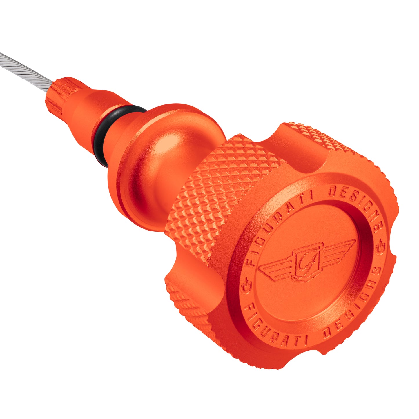 Performance Magnetic Engine Oil Dipstick for GM 6.6L V-8 L5P Duramax Turbo-Diesel - Knurled Orange