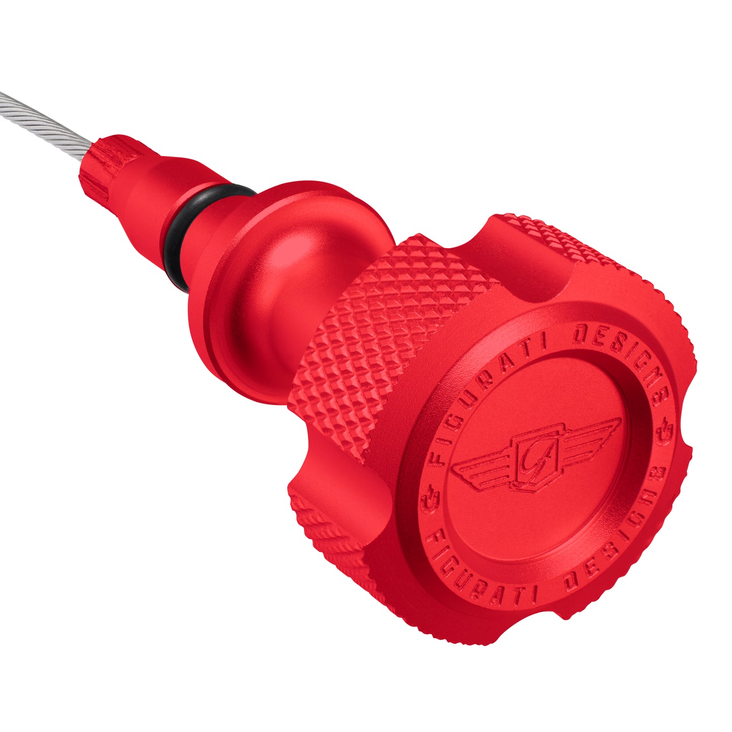 Performance Magnetic Engine Oil Dipstick for GM 6.6L V-8 L5P Duramax Turbo-Diesel - Knurled Red