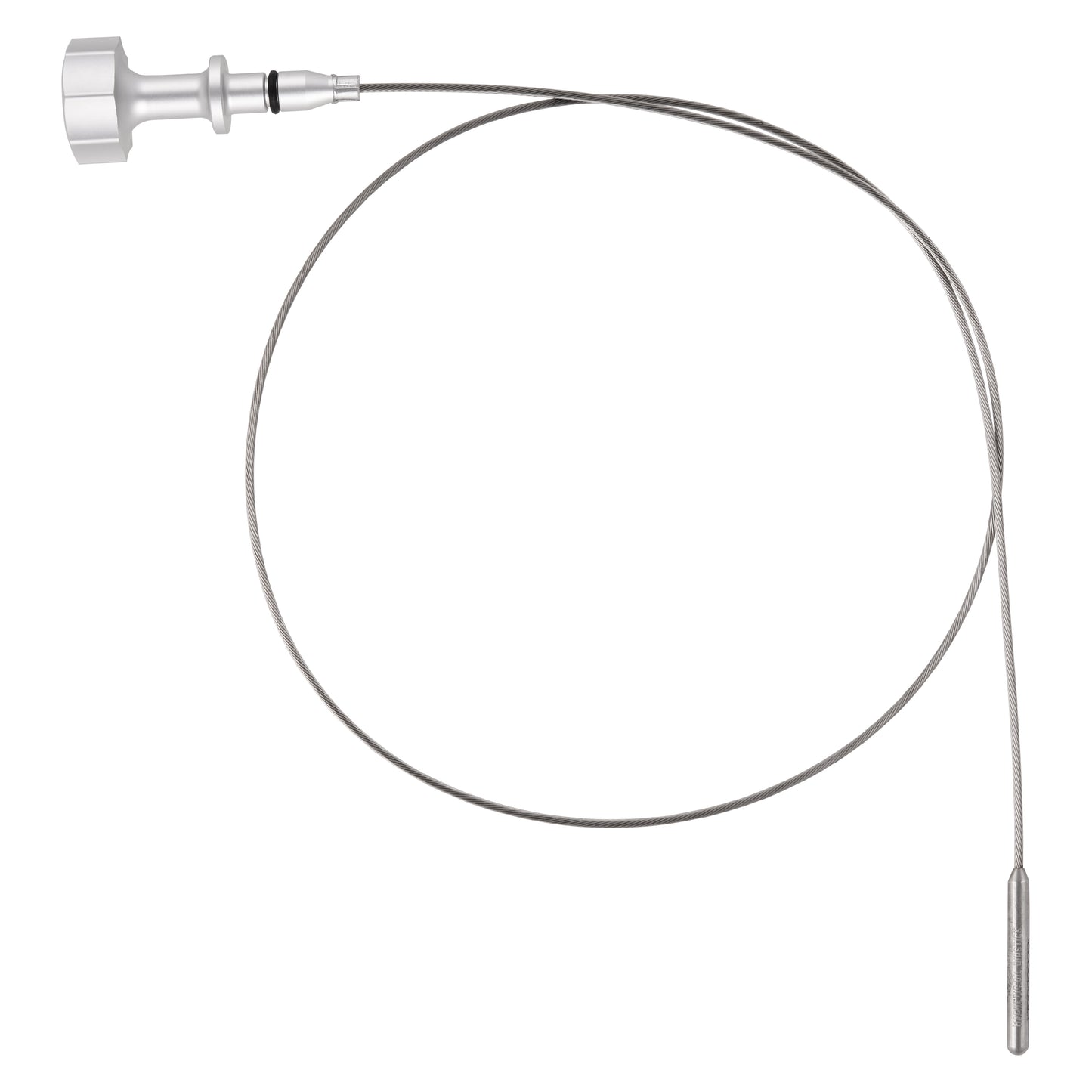 Performance Magnetic Engine Oil Dipstick for GM 6.6L V-8 L5P Duramax Turbo-Diesel - Curved Silver