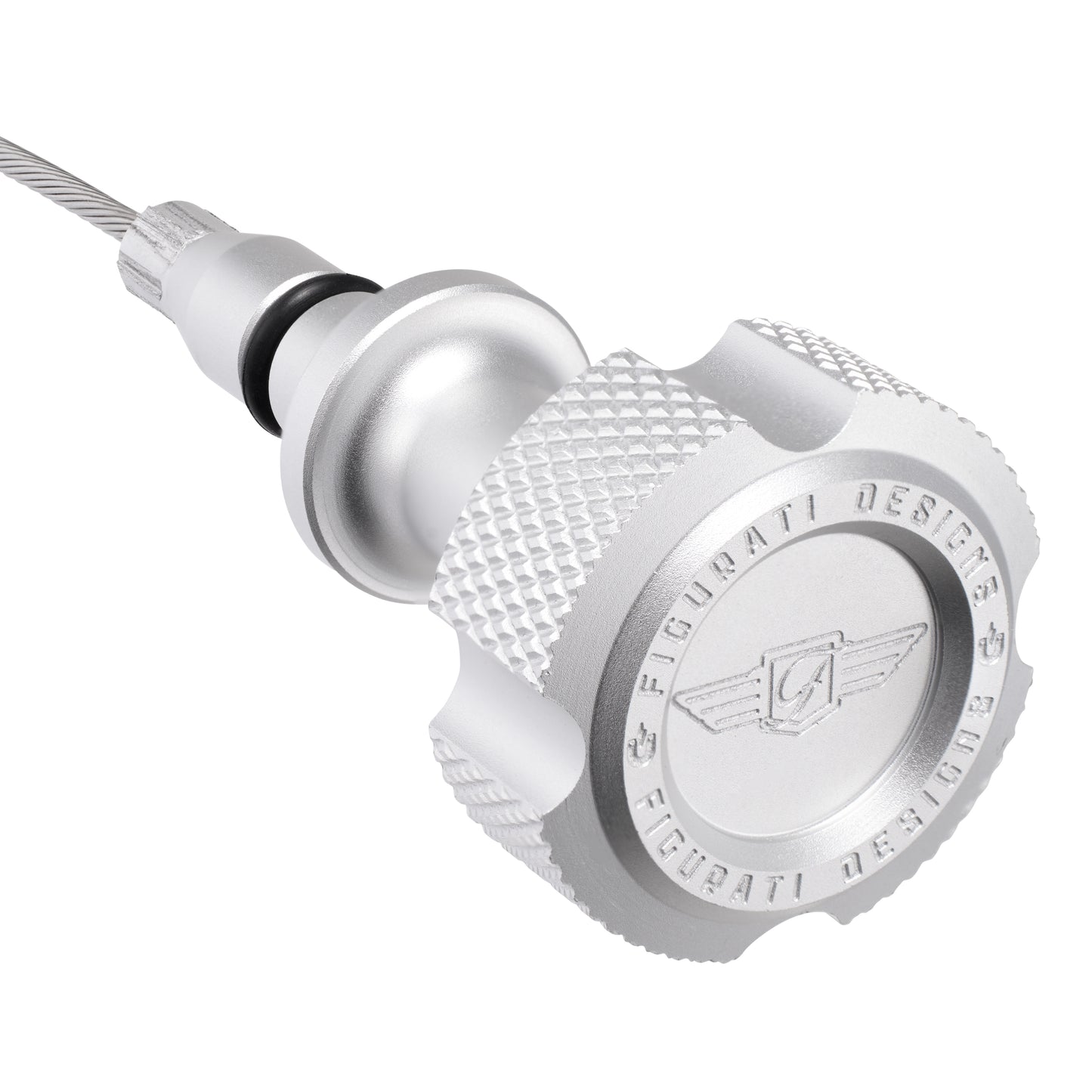 Performance Magnetic Engine Oil Dipstick for GM 6.6L V-8 L5P Duramax Turbo-Diesel - Knurled Silver
