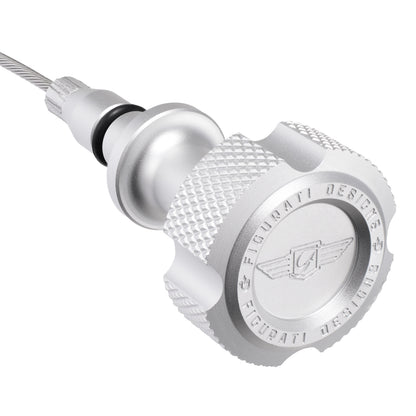 Performance Magnetic Engine Oil Dipstick for GM 6.6L V-8 L5P Duramax Turbo-Diesel - Knurled Silver